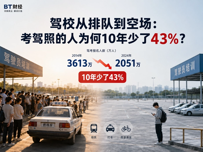 驾校从排队到空场：考驾照的人为何10年少了43%？